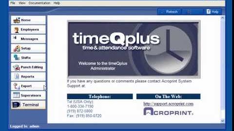 Acroprint timeQplus Biometric for Ethernet setup| 1-800-TIMECLOCKS | Time and Attendance Solutions