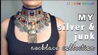 My silver / junk necklace collection | Ishita Mangal by Ishita Mangal 16,044 views 3 years ago 13 minutes, 16 seconds