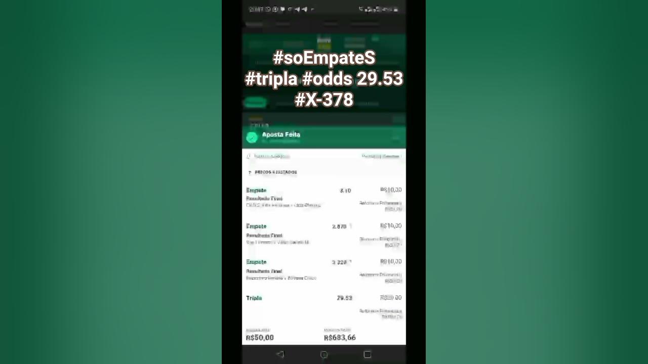 #empates #draw #bet365 #betfair #simples #odd 3 10 #odd 2 87 #odd 3 32