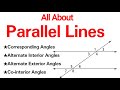 All about Parallel Lines : Corresponding Angles, Alternate interior angles, Co-interior angles