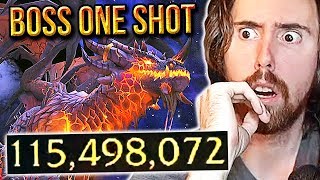 A͏s͏mongold Reacts To Raid Boss ONE SHOT [115 MILLION Damage] | By Rextroy