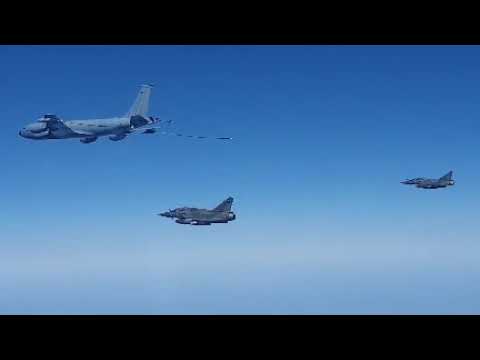 Сопровождение самолетов ВВС Франции над акваторией Черного моря