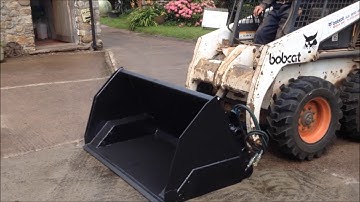 Toe Tip Bucket by Evans & Reid  - Load into high sided vehicles with your Bobcat skid-steer
