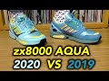 Adidas ZX 8000 2020 aqua OG VS 2019 consortium ON FEET!! comparison review
