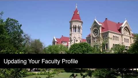 Creating a Faculty Profile