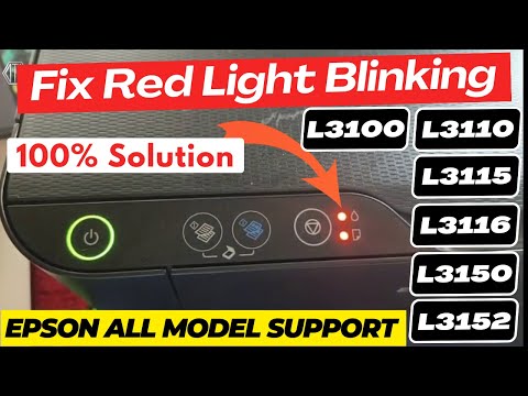 Epson L3110 Red Light Blinking Solution | Fix Service Required Problem