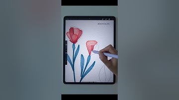 Easy Procreate Watercolor Flower Brush Set