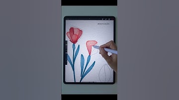 Easy Procreate Watercolor Flower Brush Set