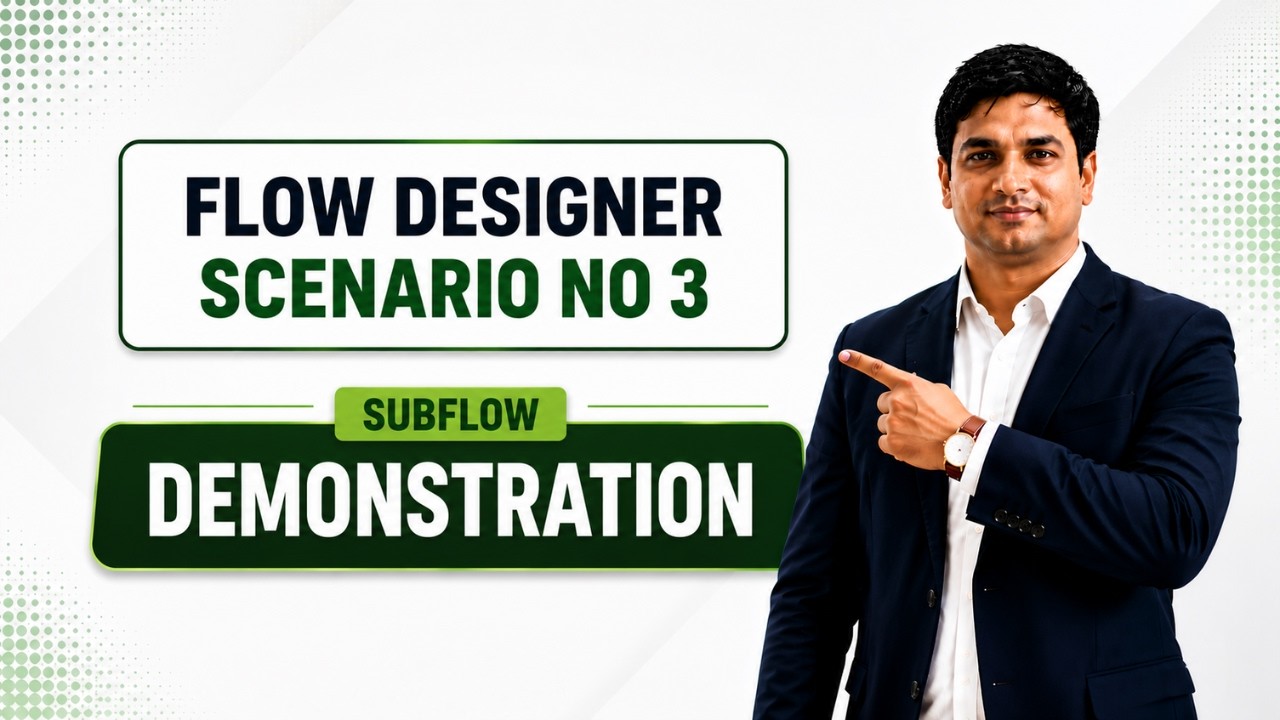 ServiceNow Flow Designer Scenario | Video 3 - Subflow Demonstrations ...