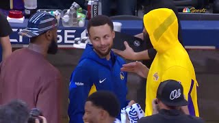 LeBron, Steph \& AD Share a Moment after the Game🔥