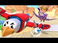 Air rescue super pilot eagle vs bat jet evil twin who will win  cars rescue team  animacars