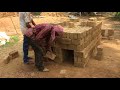 Firing homemade mud bricks