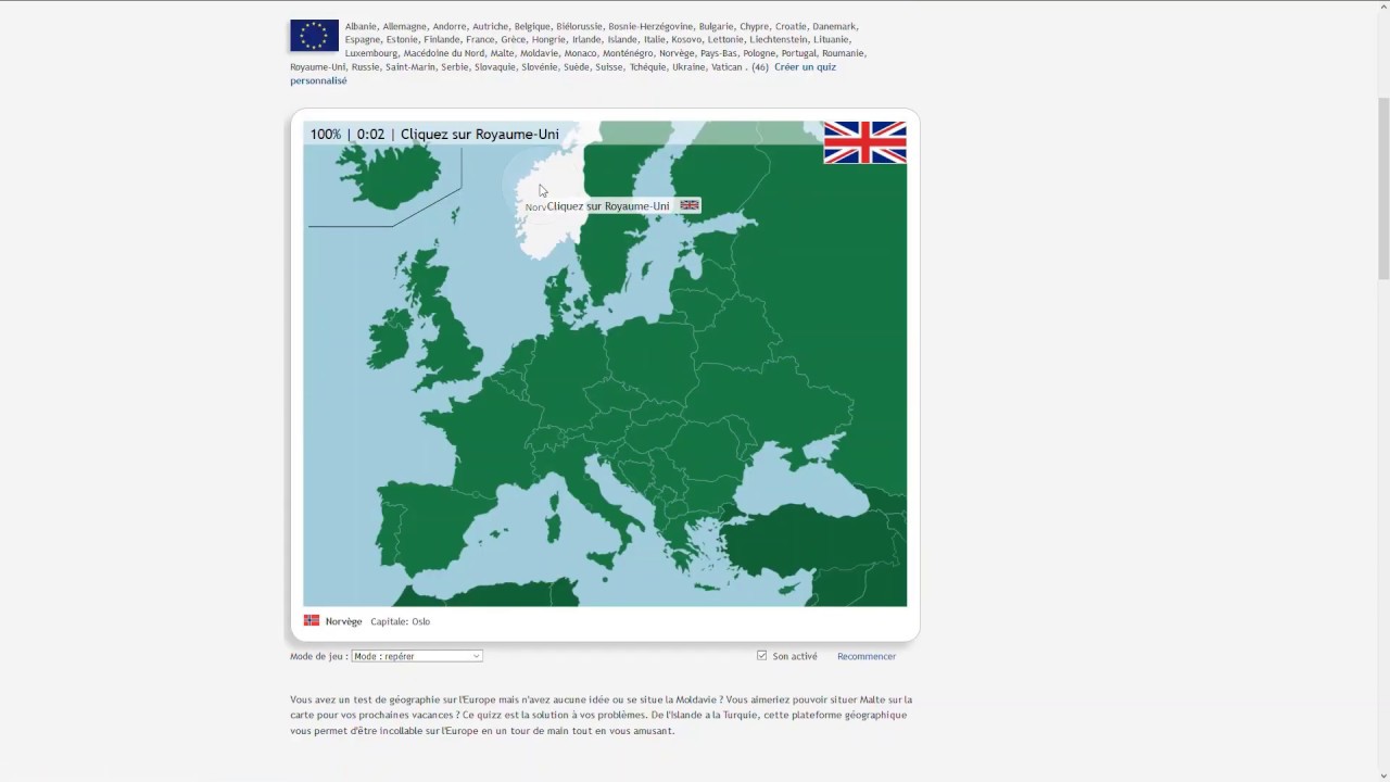 Seterra Europe Countries Pin Website 58s Youtube