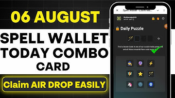 Spell Wallet Daily Puzzle 6August | Spell Wallet Today Puzzle Cards 7August | Spell Wallet Mining