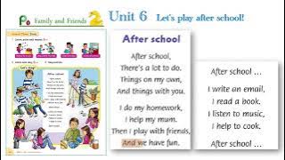 Song in Family and friends Level 2 Unit 6 _ After school | Let's sing karaoke!