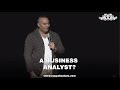 A business analyst  russell peters