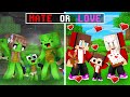 Hate or love mikey family vs jj family in minecraft maizen