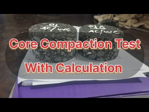 Asphalt Core Compaction Test With Calculation Asphalt Core Cutting Test Laboratory Testing Core
