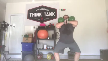 Double-KB Front Rack Squat at 32X1 tempo