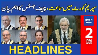 Dawn News Headlines: 2 PM | Chief Justice Statement On 6 Judges' Letter  | April 30, 2024