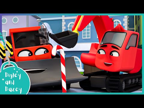 Creative Construction With Ice 🚧 🚜 | Digley and Dazey | Kids Construction Truck Cartoons