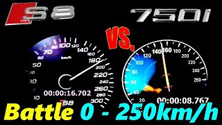 Audi S8 D3 450 HP vs BMW 750Li - 450 HP Drag Race Acceleration Battle #finance