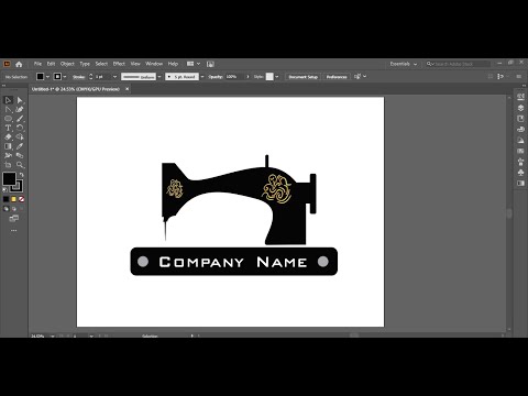 how to draw business logo | swing machine | tailoring machine | swing logo | cyber tech