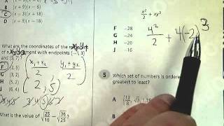 Question 4 - Tennessee EOC Algebra 1 Practice Test