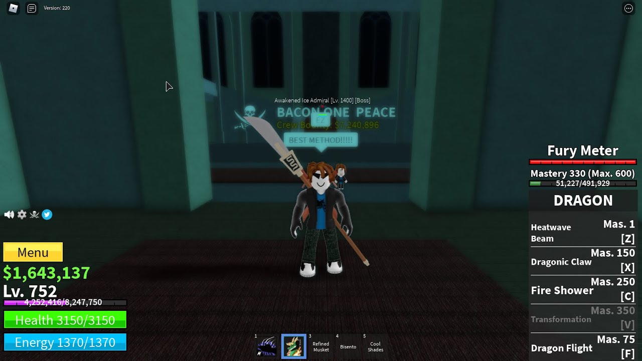 Ice admiral at first sea, he can attack me but I can't attack him? : r/ bloxfruits