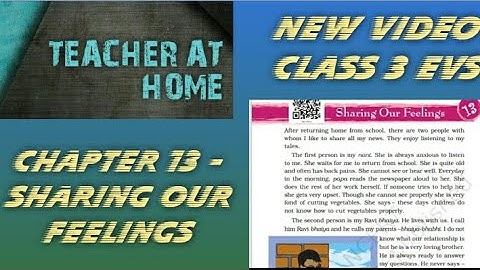NCERT Class 3 Chapter 13 SHARING OUR FEELINGS with explanation