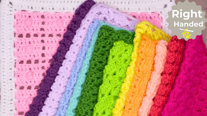 Secret Stitches Easy Crochet Stitch Sampler Blanket - Part 13 - How to Edge Crochet Squares