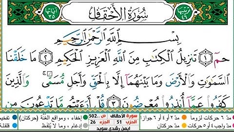 سورة الاحقاف الشيخ أيمن سويد Ahkaf Suresi, Şeyh Eymen Süveyd
