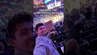 Live Sketching the KNICKS inside MSG 🟠🔵 #art #drawing #painting #nyc