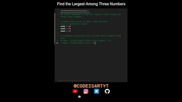Find the Largest Among Three Numbers in Python | Python Examples | Python Coding Tutorial