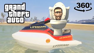 Skibidi Toilet Stunt in GTA V - 360 VR (2024)