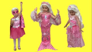 PRINCESS, MERMAID & SUPERHERO GIANT DOLLS TRANSFORMATIONS | Unboxing Video | Princesses In Real Life
