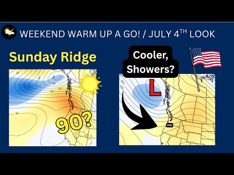 Portland rain chance tonight / Weekend, July 4th Update