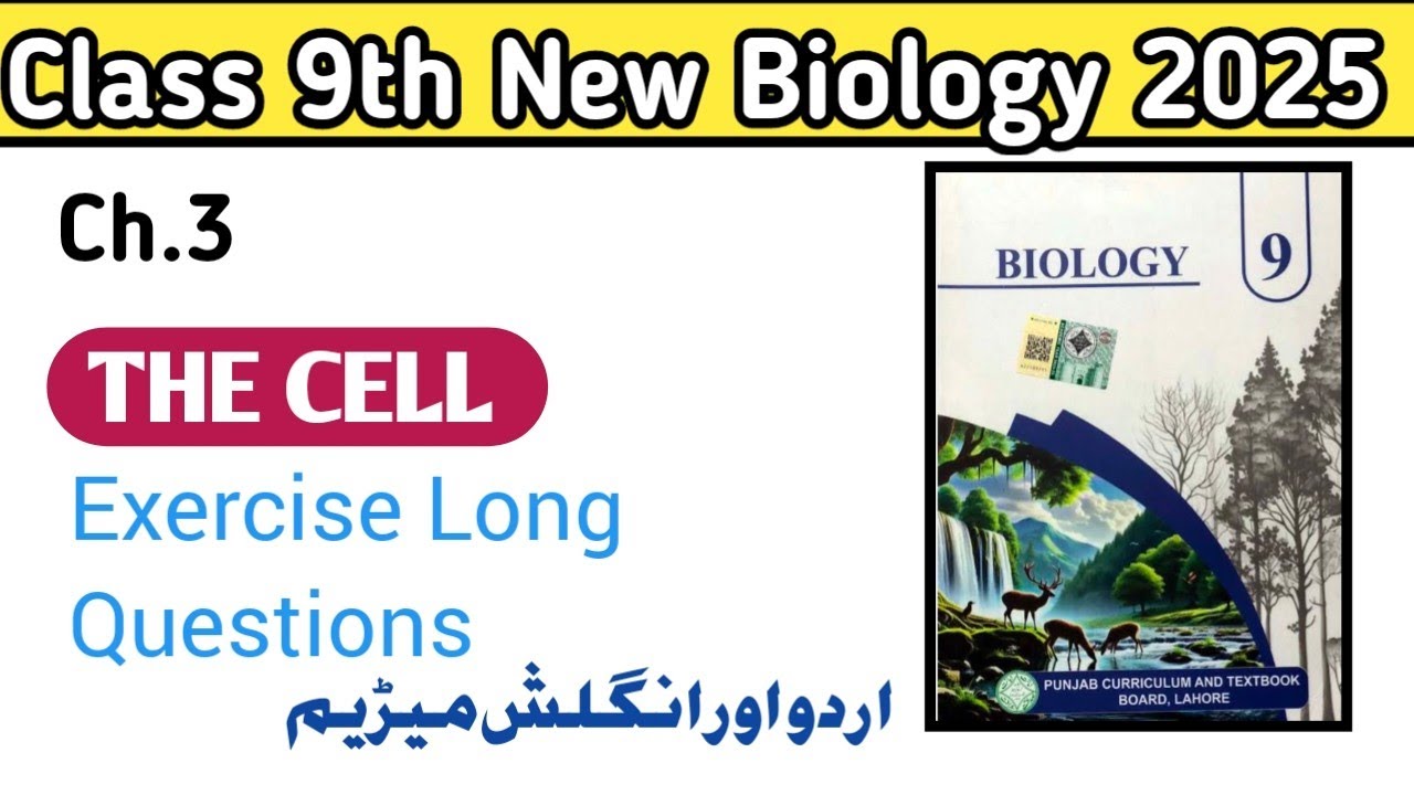 Long questions||Exercise long questions||chapter 3 New book biology class 9th