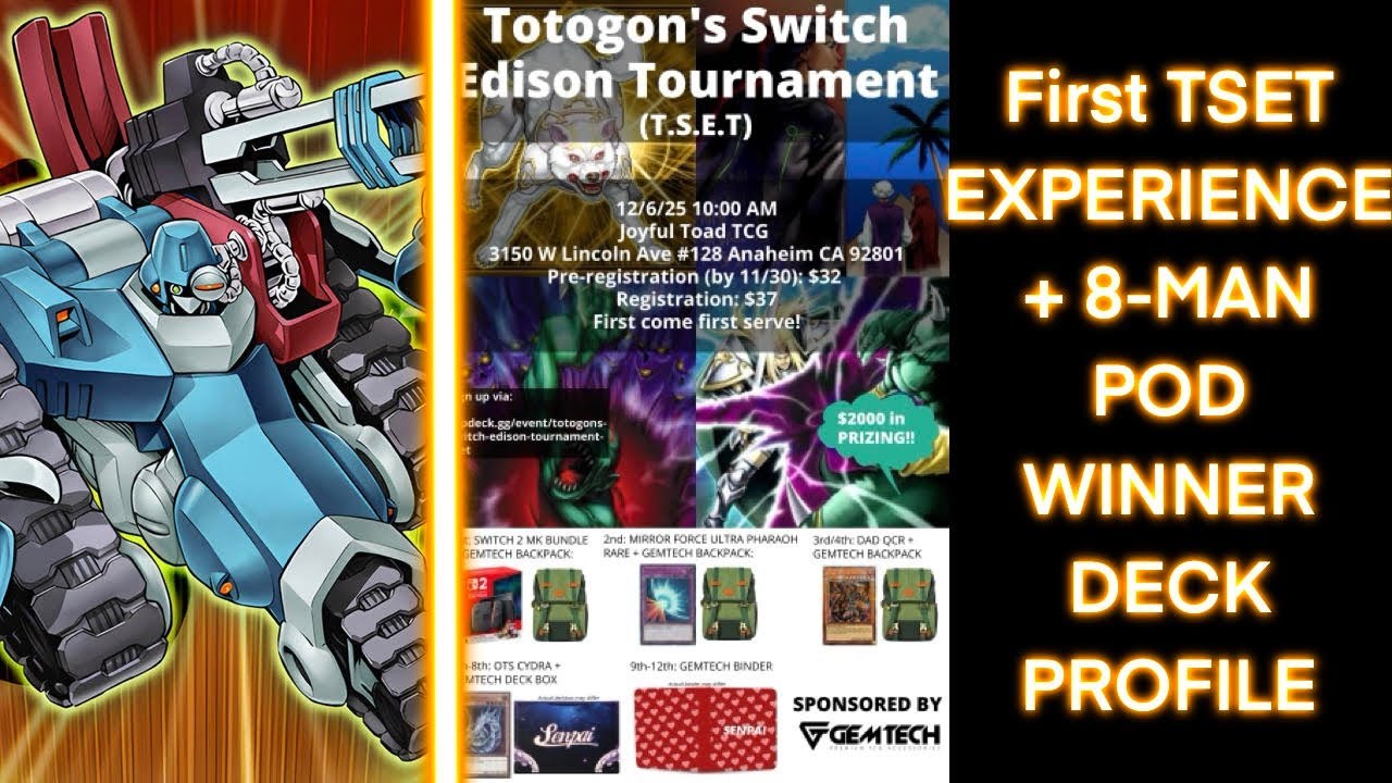 Scrubbing out at the first T.S.E.T. @totogonplays and 8-Man Pod Winning Machina Deck Profile!
