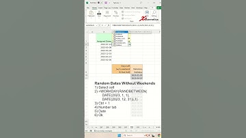 Generate random dates excluding weekends and Statutory Holiday in Excel - Excel Tips and Tricks