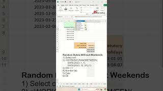 Generate random dates excluding weekends and Statutory Holiday in Excel - Excel Tips and Tricks screenshot 5