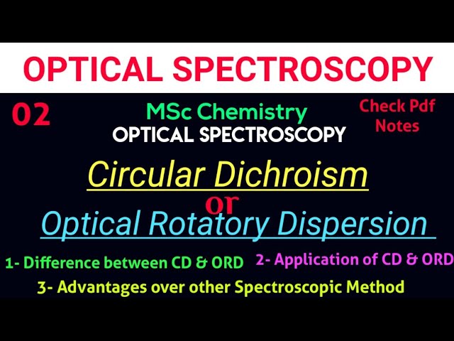 Optical Rotatory Dispersion and Circular Dichroism (ORD & CD
