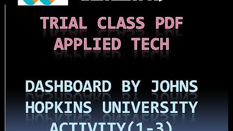 Whitehat Jr|Outbreak analysis-Activity 1-3|Dashboard by Johns Hopkins University|Trial Class