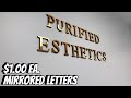 Affordable 3D Mirrored Letters for Business Sign | ASMR no background music