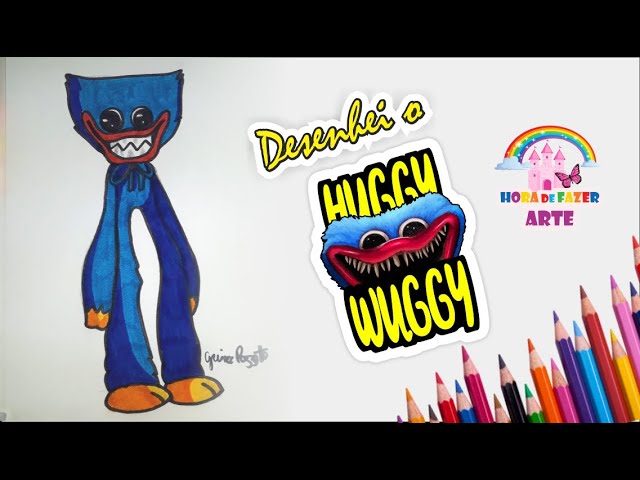 Como DESENHAR o HUGGY WUGGY do POPPY PLAYTIME (PASSO A PASSO