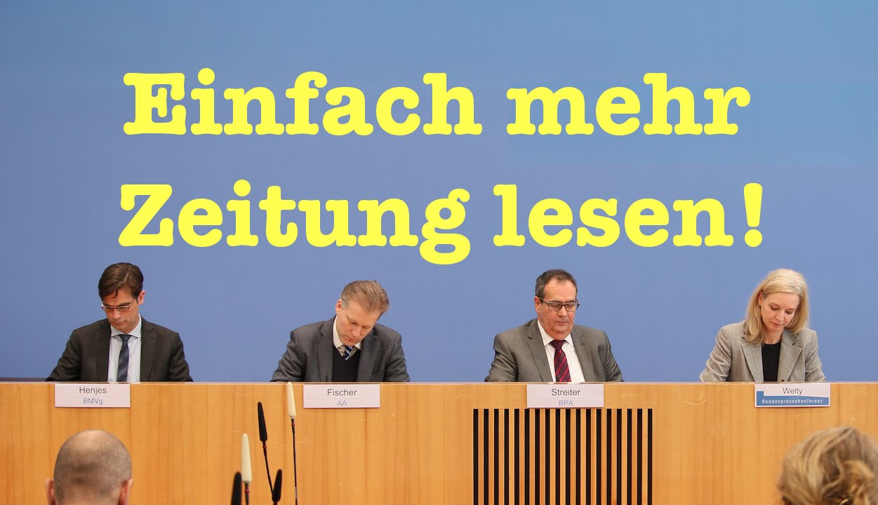 Einfach mehr Zeitung lesen! Streiter returns - Komplette BPK vom 8. Januar 2016