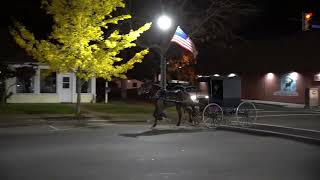 Swartzentruber Amish Buggy with Blinking Yellow Light - Brewster, OH 44613