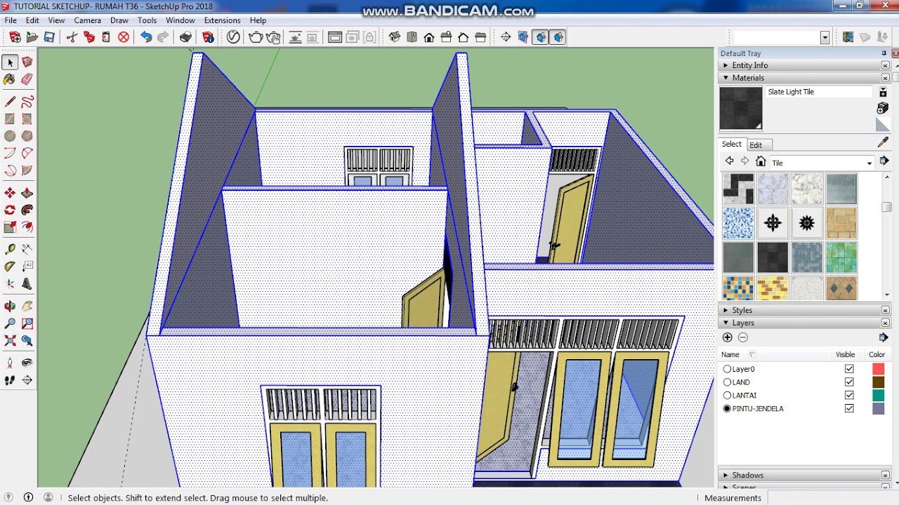 CONTOH TUTORIAL SKETCHUP  PEMULA MENDESAIN RUMAH  