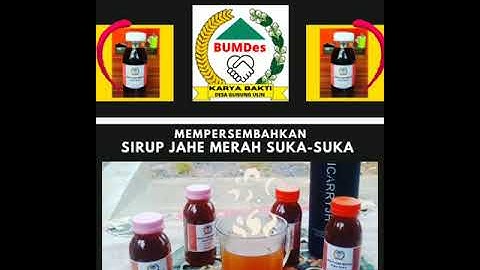 Sirup Jahe Merah Produksi Bumdes Karya Bakti Desa Gunung Ulin.