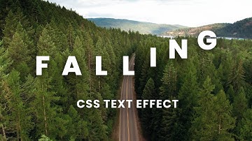 Falling Text Animation With Background Video | CSS Tutorial
